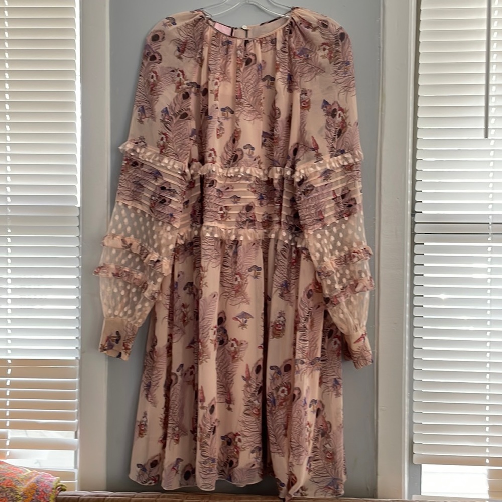 GIAMBA floral lace long sleeves dress